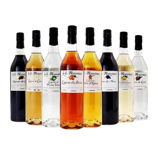 MASSENEZ马塞内茨黑加伦桃子柑菊黑莓紫罗兰荔枝青苹果柚子配制酒