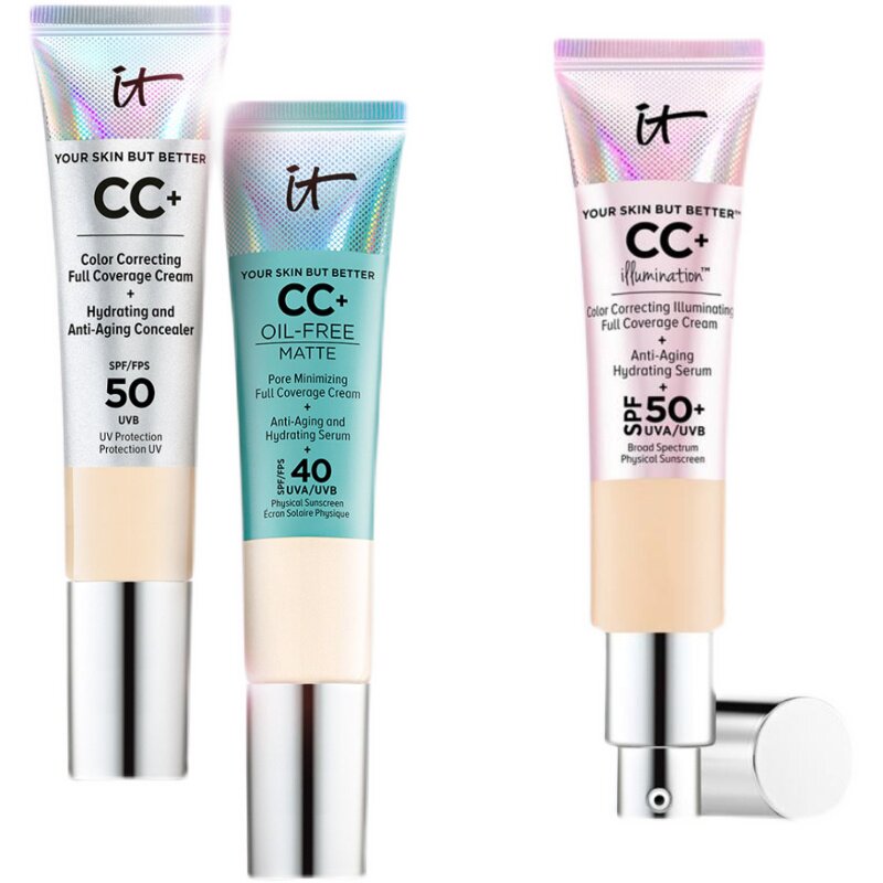itcomestics cc霜哑控油珠光美国依科美眼部遮瑕itcosmetics遮暇
