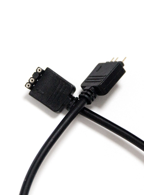 90度弯头5v3针延长线主板ARGB神光同步防压防顶住显卡灯线延长线