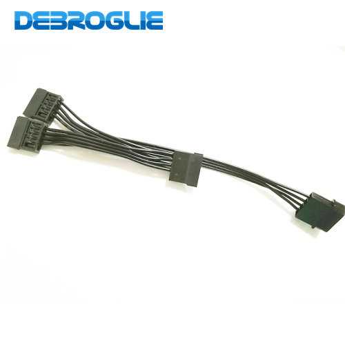 硬盘1拖3 SATA电源线 大4P IDE转3 SATA电源 转接 延长线