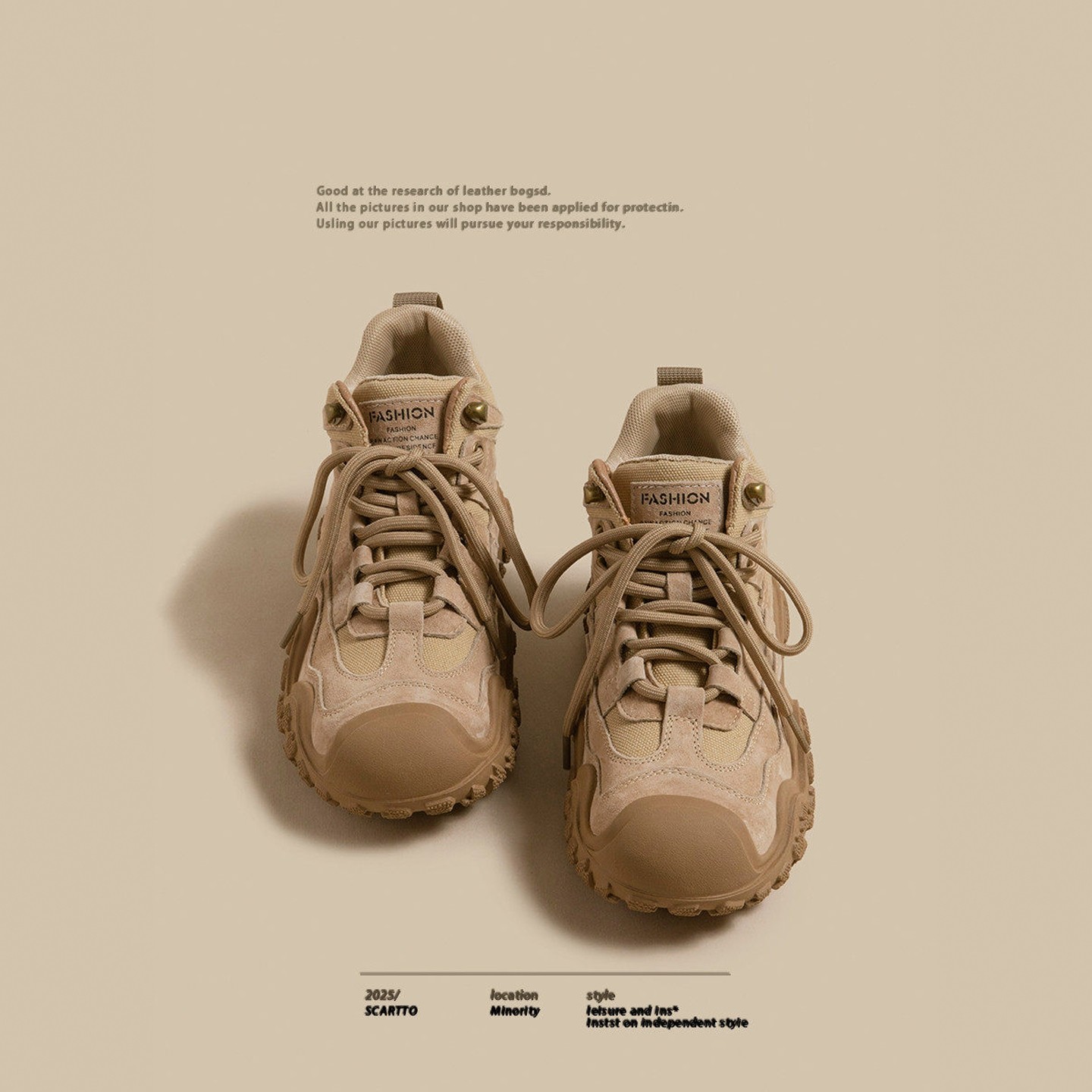 户外登山鞋女2026秋冬新款厚底防滑防水徒步鞋爬山越野马丁靴女