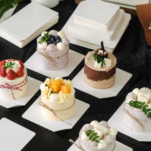 蛋糕底托小2寸3寸4寸方形一次性烘焙甜品包装加厚慕斯切块垫片