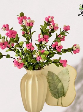 级棒花束d材料包摆件饰 花瓶高扭扭手工iy自制客厅装花不含