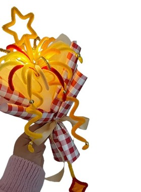 扭光烟材料手IY仙女魔法棒花束创礼扭棒发花包工D意新年物