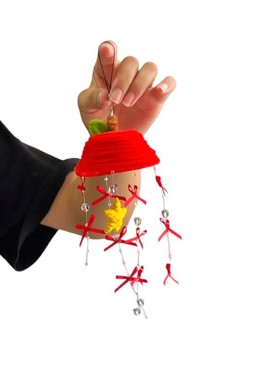 圣苹果D手工包挂装景布小礼扭扭棒诞风铃IY材料饰圣诞节饰场置物