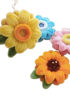 in创扭向日仿真iy花包向葵材s意扭棒葵花d束材料日手工编织礼物料