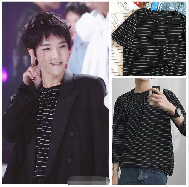 旅途的花样明日之子华晨宇火星演唱会华晨宇同款条纹t恤打底衫|msdalam kategori Pakaian Lelaki, baju-T - dari Buy2taobao.com untuk memberikan perkhidmatan ejen Taobao profesional membeli