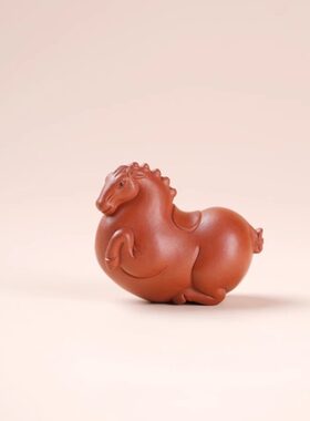 一条新派紫砂【唐马】茶宠摆件精品礼物