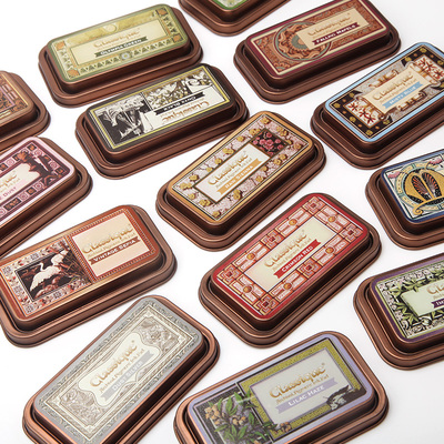 CQ铁盒复古手帐印台Classique日本进口橡皮章细节图案印泥包邮