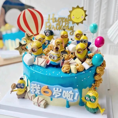 小黄人蛋糕装饰摆件插件