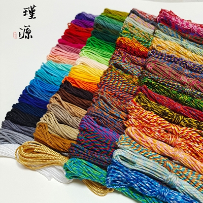 84色全色系 1.2mm文玩手搓棉线 DIY藏式棉线绳五彩棉绳项链绳分装