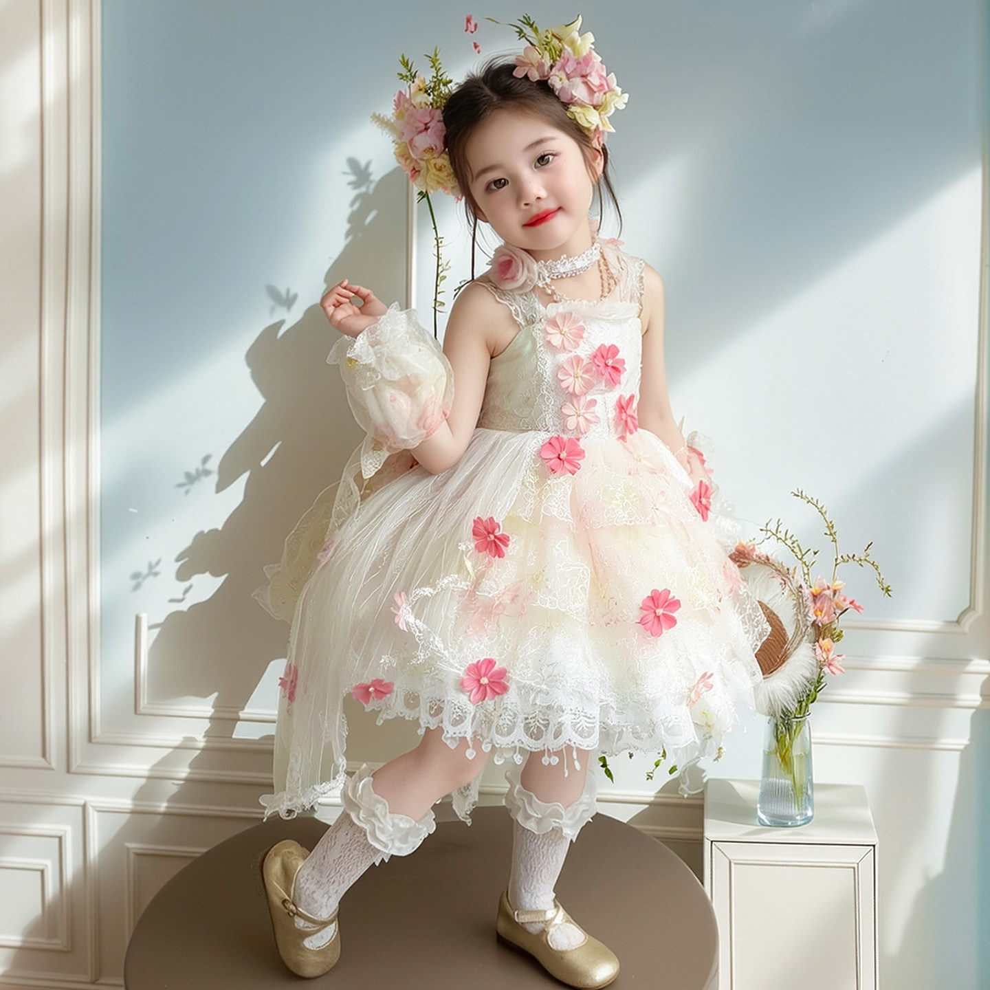 女童夏季花朵洛丽塔公主裙