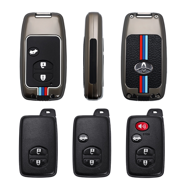 2010金属丰田老普锐斯prius凯美瑞拉多汉兰达汽车钥匙套包壳扣key