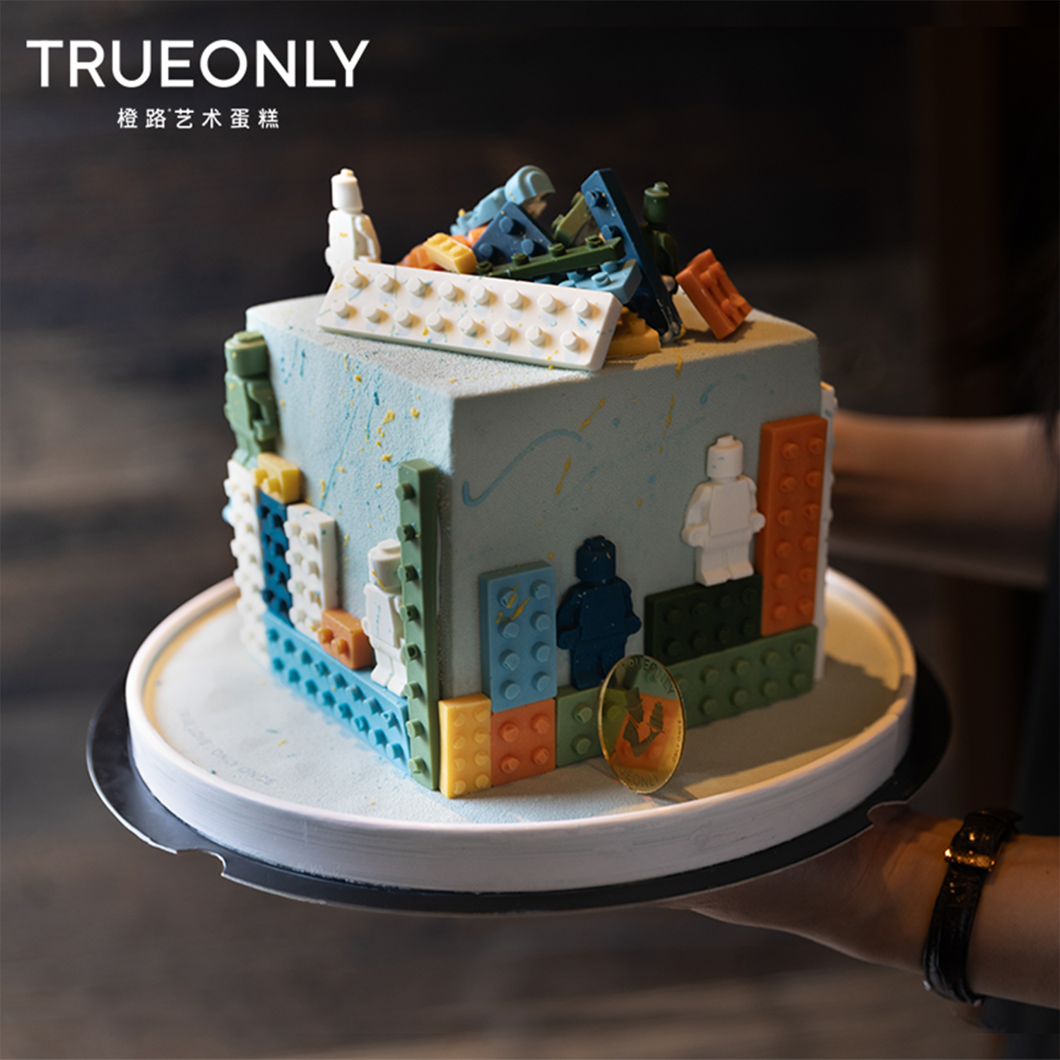 橙路创意儿童积木男孩女孩生日蛋糕深圳北京上海广州杭州宁波同城