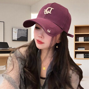 潮牌字母刺绣棒球帽宽帽檐显脸小鸭舌帽男 时尚 帽子女2025新款 韩版