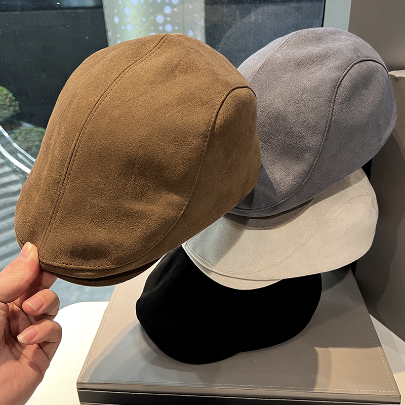 英伦风复古报童帽纯色百搭