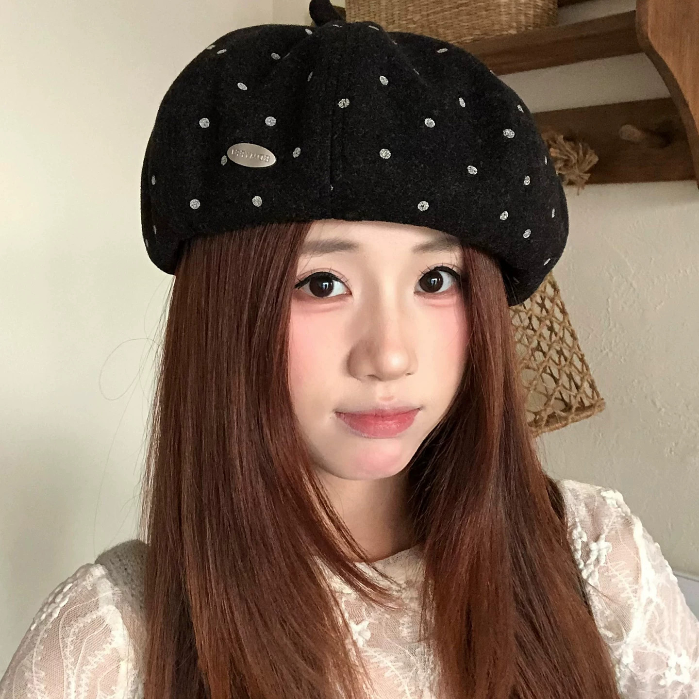 贝雷帽女秋冬百搭显脸小八角帽子