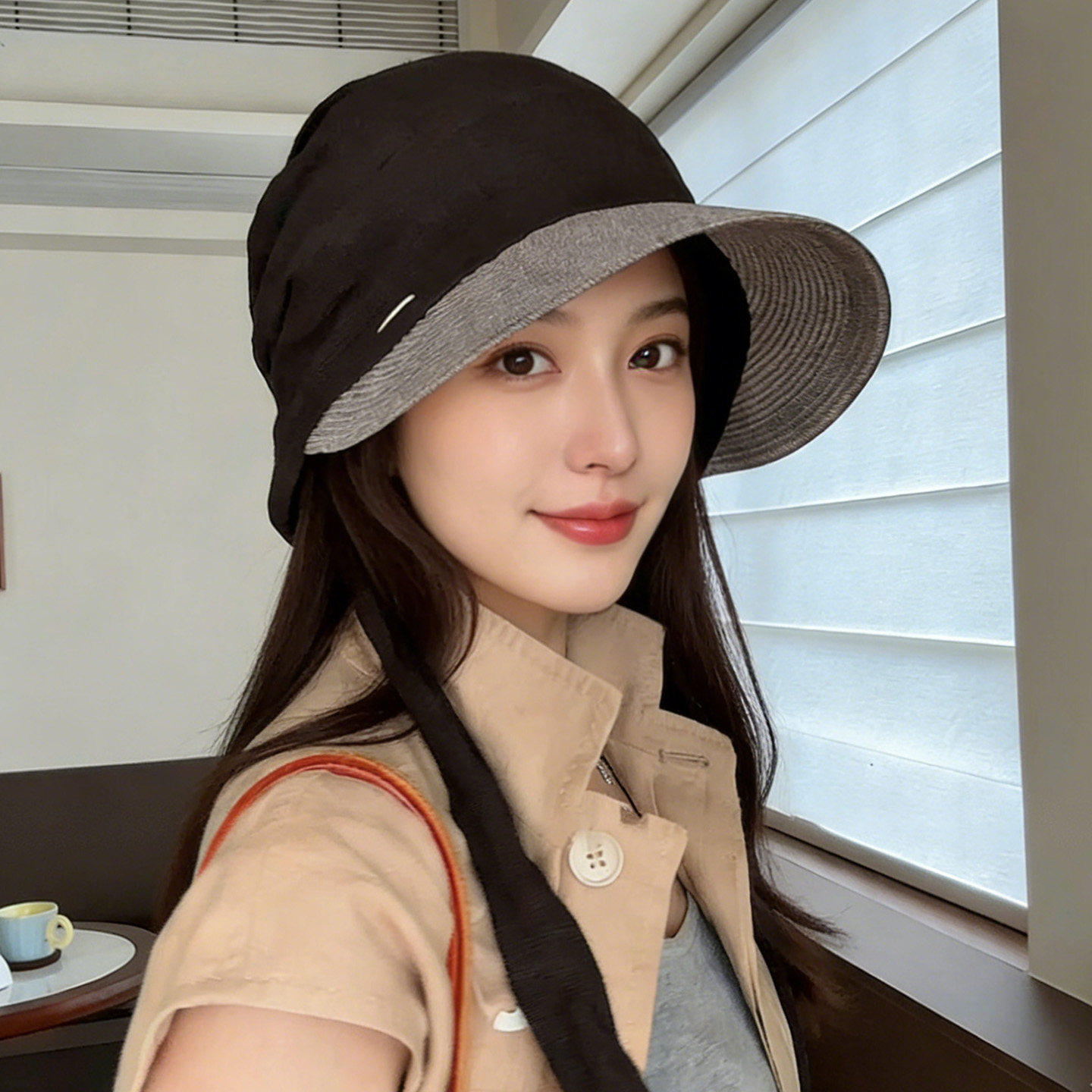 韩国亚麻包头帽女春夏新款遮阳帽