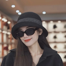 渔夫帽女2025新款时尚轻奢风卷边盆帽百搭夏季薄款镂空针织遮阳帽