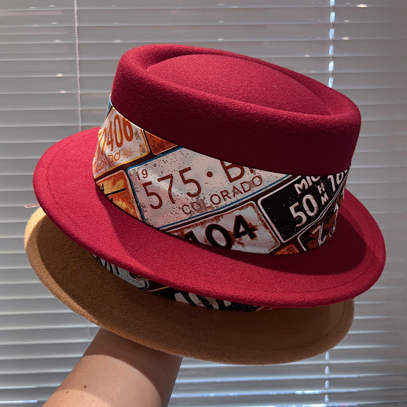 2025新款复古民族风织带平顶帽女秋冬保暖毛呢遮阳帽时尚气质礼帽,服饰配件/皮带/帽子/围巾,帽子,淘宝优惠券,粉丝福利购,淘宝优惠卷