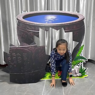司马光砸缸KT板定制舞台剧情景剧水缸道具房子幼儿园小学儿童道具