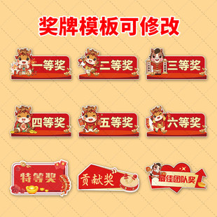 新年颁奖牌一等奖支票捐款企业公司年终晚会KT板定制现金拍照道具