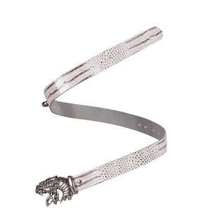 sage小众撕咬骨白铁环伏蛇头层进口牛皮可拆卸皮带 Empire R.Z