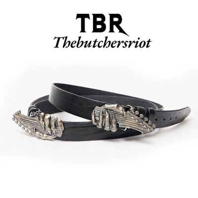 TBR致敬Ozzy白铜鬼爪针扣皮带