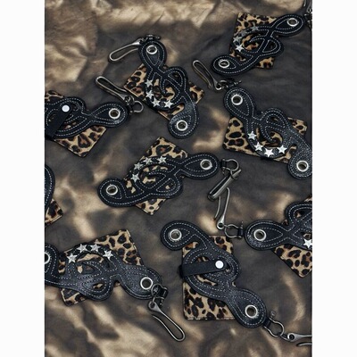 豹纹奶牛纹腰间配饰钥匙扣零钱包