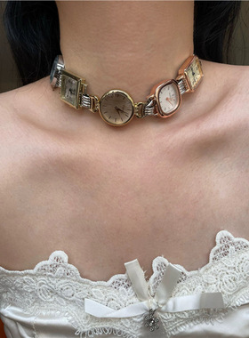 RORY小众手表吊坠拼接钛钢项链