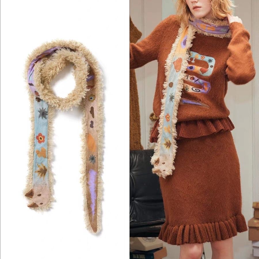 蛇年“猫猫蛇”环保皮草冬季围脖