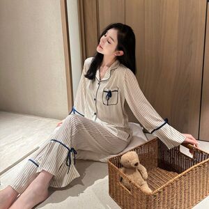 Yase【条纹蝴蝶结】新款睡衣条纹
