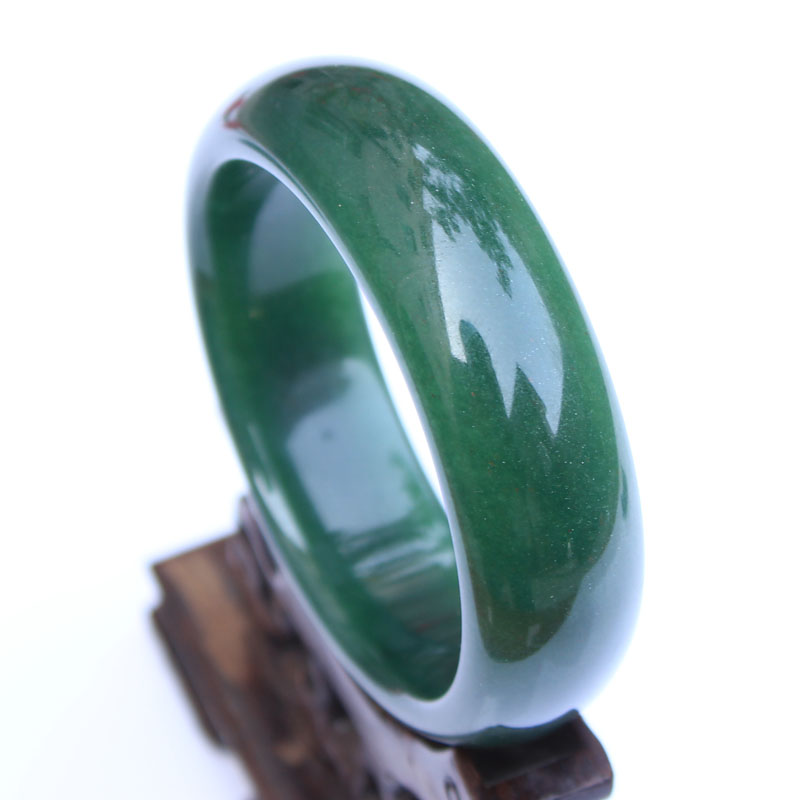 天然东陵玉手镯玉镯子翡翠女款