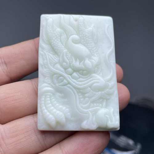 蓝田玉印象陕西西安特产龙牌吊坠