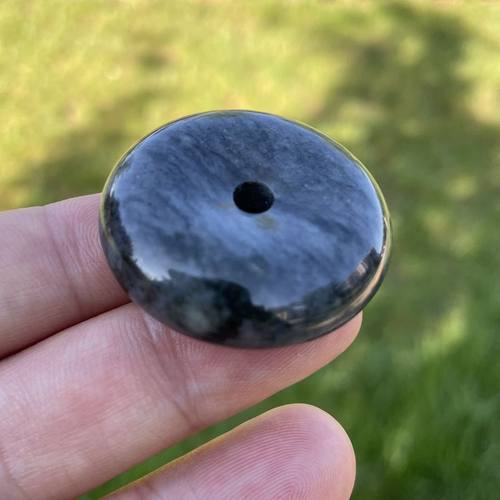 蓝田玉平安扣老坑墨玉产地货源