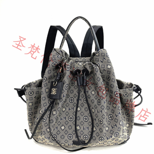 圣.梵伦蒂诺S86-H981-1女士时尚百搭提花布休闲大容量双肩包旅行