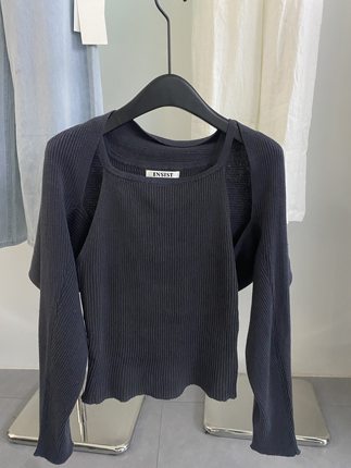 INSIST秋季新品毛针织真两件套24519