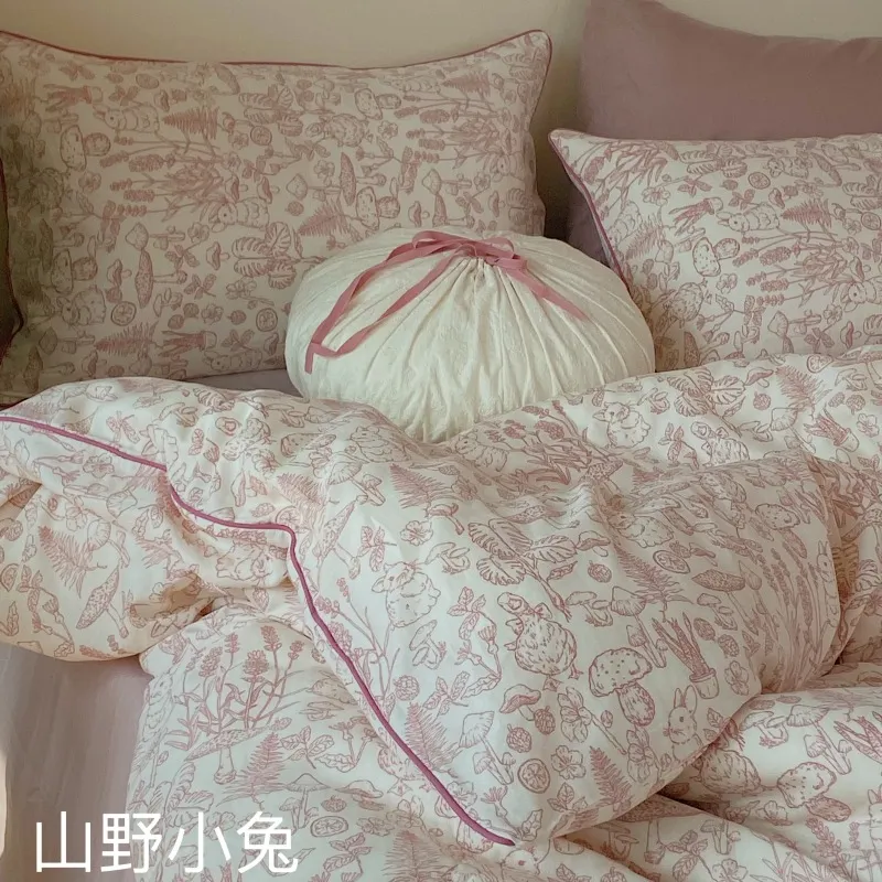 彼得兔纯棉双层纱布A类母婴级别四件套床单纯棉全棉 婴儿放心使用