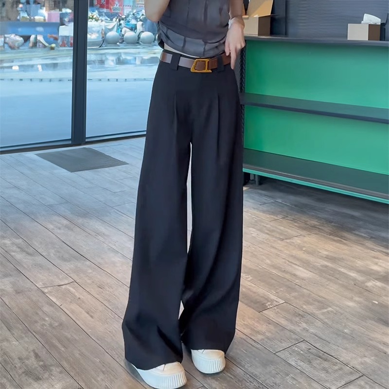 99238-042高级感垂感阔腿西装裤子女大码胖mm显瘦梨型身材小个子