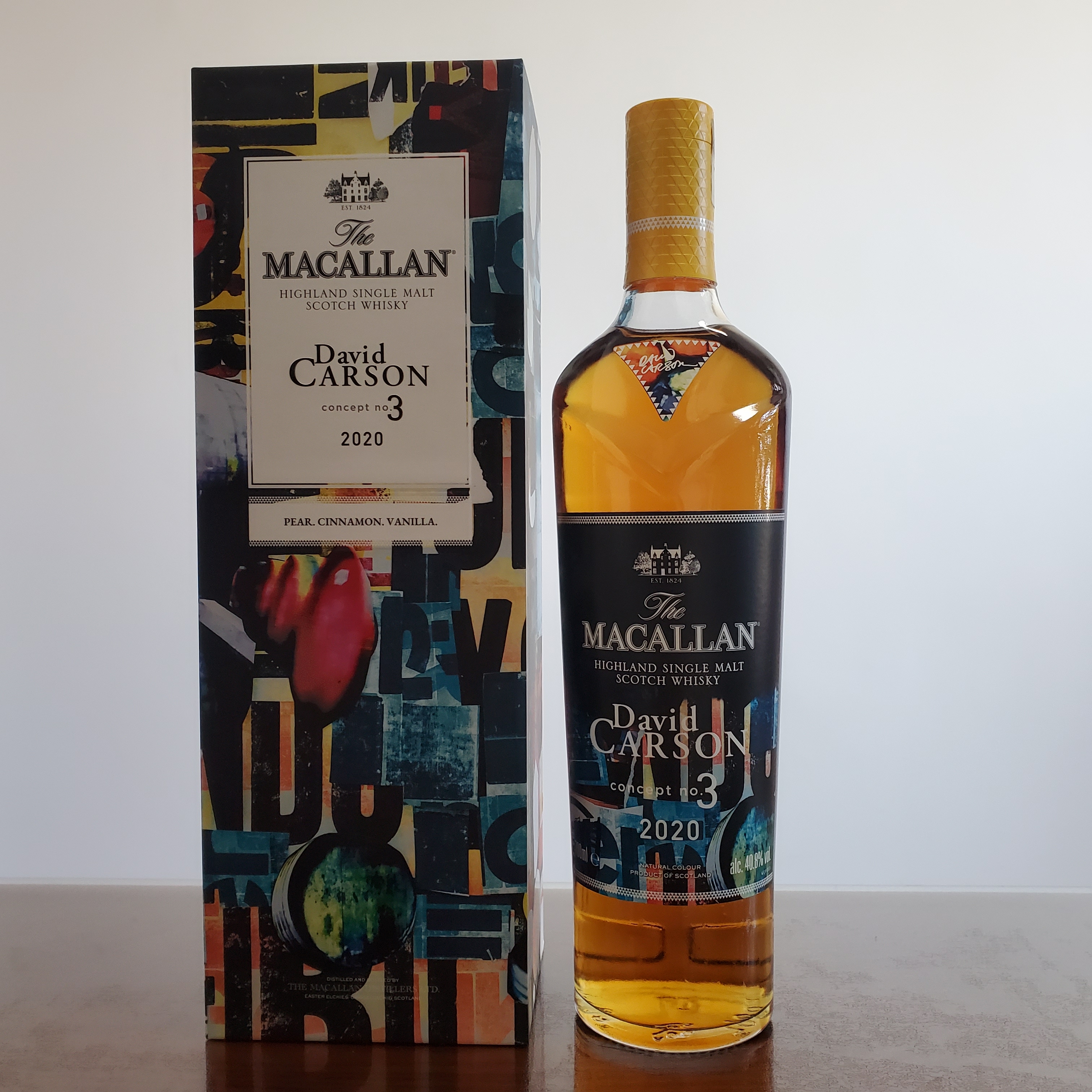 macallan David CARSON 麦卡伦no3概念3限量版2020年40.8%