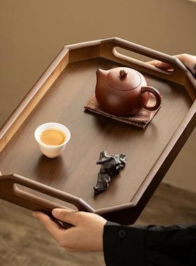 轻奢茶盘MVH水果盘纳角提手盘点心盘餐盘杯子收盘甜八品蛋糕托盘