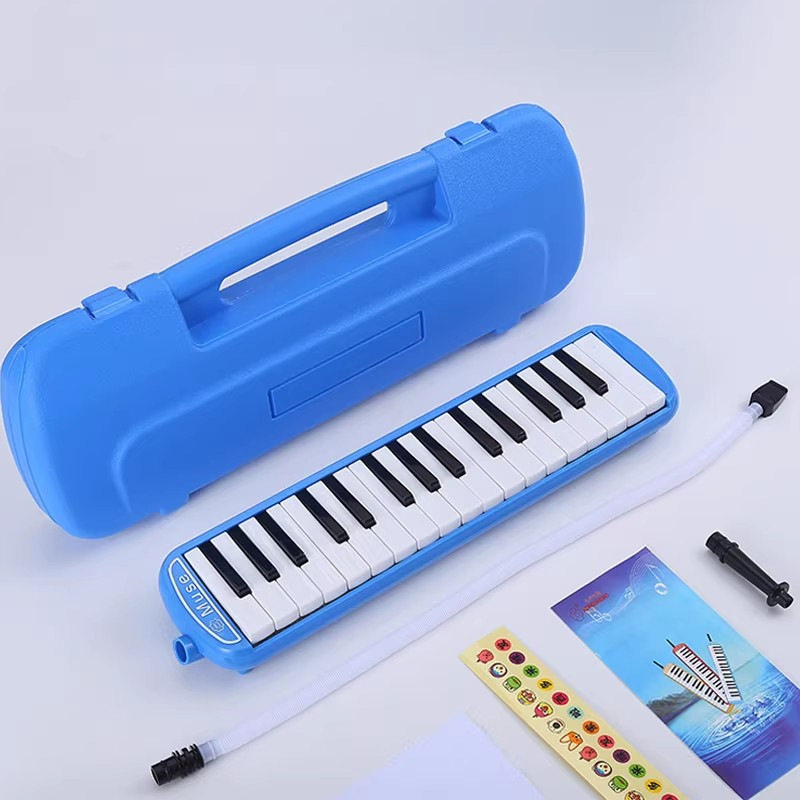 32键盘口风琴双层中空琴盒包装不锈钢座板便携乐器电子琴多功能