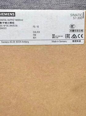 6ES7322-1BH01-0AA0 数字输模块 SM322 S7-300 PLC模块议价维修