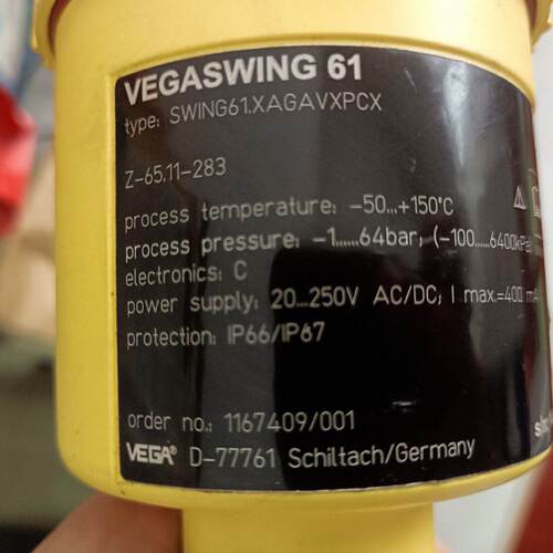 VEGA SWING61.XAGAVXPCX 液位计 工业测量仪表议价维修