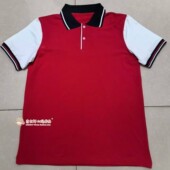T恤上衣藏蓝领POLO衫 夏季 纯棉大红色校服短袖 中小学生男女同款 款
