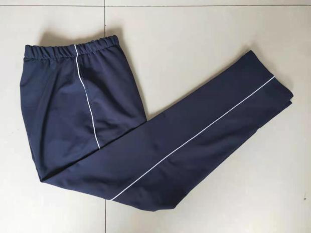 订做纯棉中小学生男女加白杠校服