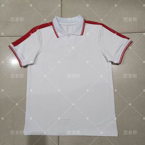 烟台中高小学生夏季薄款校服短袖POLO衫上衣背心男女班服园服可订