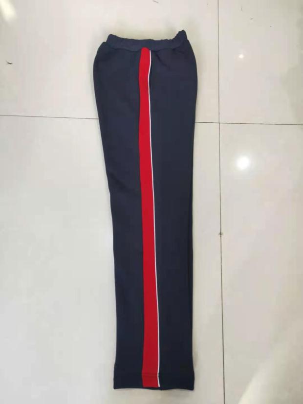 加绒加厚校服裤子细条纯棉运动