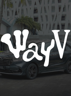 Wayv汽车车贴威神V LOGO男团明星歌手Kpop玻璃行李箱装饰贴纸