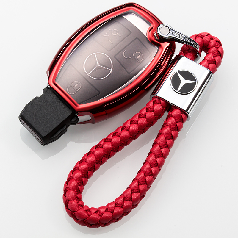 老款奔驰GLE43GLC43 GLA45 A45钥匙壳C43遥控钥匙包扣CLA45保护套